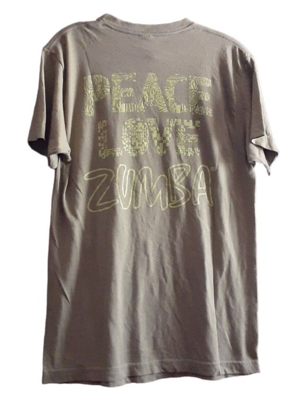 Dance T Shirt Peace Love Zumba Green Tribal Graphic One Size